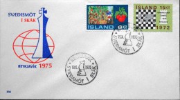 Iceland 1975   Chess      Special Cancel Cover ( Lot 2880 ) - Cartas & Documentos