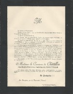 Annonce Décés/Mrie-Hortense-Hedwige De Forceville Comtesse De Châtillon/39ans/ 1893   FPD12 - Obituary Notices