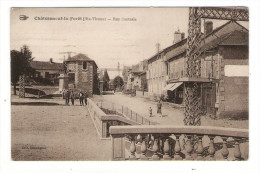 HAUTE-VIENNE  /  CHÂTEAUNEUF-la-FORÊT  /  RUE  CENTRALE   ( Avec Portiques De Fêtes = éco-taxe ! ) /  Edit.  SOUMAGNAS - Chateauneuf La Foret