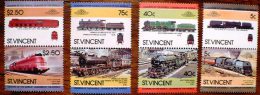 SAINT VINCENT Trains, Locomotives, Railway, Railroad. (Yvert 299/310) Serie Complete ** MNH - Trains