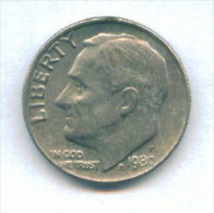 F3586 / - ONE DIME - 1980 P  - United States Etats-Unis USA - Coins Munzen Monnaies Monete - 1946-...: Roosevelt