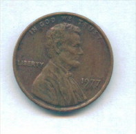 F3593 / - ONE CENT - 1977  - United States Etats-Unis USA - Coins Munzen Monnaies Monete - 1959-…: Lincoln, Memorial Reverse