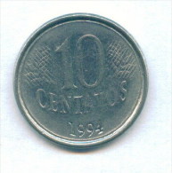 F3613 / - 10 CENTAVOS  - 1994  -  Brazil Bresil Brasilien Brazilie - Coins Munzen Monnaies Monete - Brésil