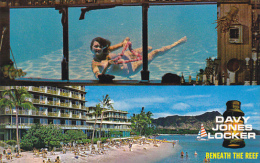 Davy Jones Locker Cocktail Lounge Beneath Reef Hotel At Waikiki Hawaii - Honolulu