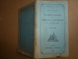 1921 Ministère De La Guerre : Règlement Provisoire De MANOEUVRE D'INFANTERIE    Avec Illustrations          Annexes - Französisch