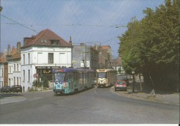 Société Des Transports Intercommunaux De Bruxelles.-- Motrices 7789 Et 7743 Rue Du Ham - Ligne 92    (2 Scans) - Transport Urbain En Surface