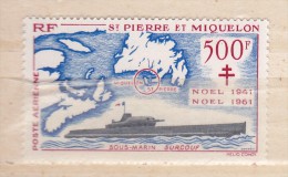 SAINT PIERRE ET MIQUELON  PA 28 500F CARMIN BLEU ET NOIR 20EME ANNIVERSAIRE DU RALLIEMENT DU TERRITOIRE A LA FRANCE - Ungebraucht