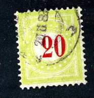 2198 Switzerland 1884-86  Michel #19 II AX BaN  Used   Scott #J25a  ~Offers Always Welcome!~ - Postage Due