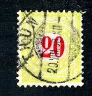 2202 Switzerland 1884-86  Michel #19 II AX BbK  Used   Scott #J25a  ~Offers Always Welcome!~ - Strafportzegels