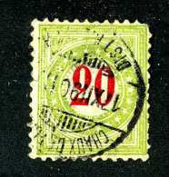 2204 Switzerland 1890  Michel #19 II AX Da N  Used   Scott #J25a  ~Offers Always Welcome!~ - Postage Due