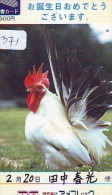 Télécarte Japon *  Oiseau * COQ * Poule * HAHN  (371) ROOSTER Bird Japan Phonecard Telefonkarte - Hühnervögel & Fasanen