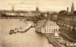 Hamburg. Blick Auf Jungfernstieg  - 2 Scans - Mitte