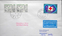 Iceland 1976 Special Cancel Letter  Reykjavik 25-3 Tôrshavn 29-3,1-4 Holte 3-4 Denmark  ( Lot 2941 ) - Briefe U. Dokumente