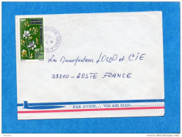 MARCOPHILIE-lettre  NLLE Calédonie-cad-CANALA-1975 Stamp N°A165 Fleur  Orchidée-pour Françe - Brieven En Documenten