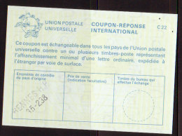 Coupon-réponse International, Type 25 (UPU Verticall , 1 Cercle) , Rennes RP(  Cr 24) - Antwoordbons