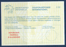 Coupon-réponse International, Type 26 (UPU Verticall , + Par Voie Aérienne) , RFA(  Cr 26) - Coupons-réponse