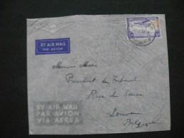 Congo Belge 1938 Lettre Par Avion Kasongo Pour Louvain ( Scan ) Cachet Au Dos - Poste Aérienne: Lettres
