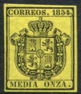 Edifil 28 Nuevo. Escudo De España Media Onza - Postfris – Scharnier