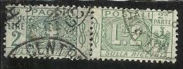 ITALIA REGNO ITALY KINGDOM 1914 - 1922 PACCHI POSTALI NODO DI SAVOIA LIRE 2 USATO USED OBLITERE' - Pacchi Postali