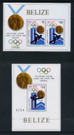 BELIZE   1980    Medal  Winners  Winter  Olympic  Games    2 Sheetlets        MNH - Belize (1973-...)