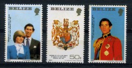 BELIZE   1981    Royal  Wedding       Set  Of  3        MNH - Belize (1973-...)