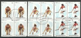 Cuba; 1992 Olympic Games, Barcelona (2nd Series) Blocks Of 4 - Gebruikt