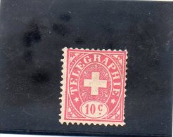 SUISSE 1877 (*) - Telegraafzegels