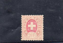 SUISSE 1877 (*) - Telegraafzegels