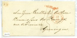 E.o. NA POSTTIJD * BRIEFOMSLAG Uit 1853 Van AMSTERDAM Aan De COMMISSARIS DES KONINGS Te GRONINGEN  (8456) - ...-1852 Préphilatélie