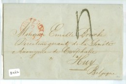 HANDGESCHREVEN BRIEF Uit 1857 Van AMSTERDAM Naar HUY BELGIE (8462) - Lettres & Documents