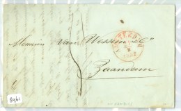 E.o. HANDGESCHREVEN BRIEF Uit 1852 Van HAMBURG Naar ZAANDAM (8461) - ...-1852 Prephilately