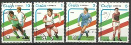 Cuba; 1990 World Cup Football Championship, Italy - Oblitérés