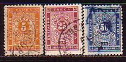 BULGARIA - 1887 - Timbre Taxe Yv 7 / 9 - Obl. (O) - Used Stamps