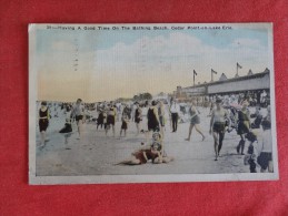 Bathing Beach Cedar Point On Lake Erie 1923 Cancel  Ref 1301 - Other & Unclassified