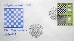 Iceland 1976 Schach  Special Cancel Cover    ( Lot 2934 ) - Cartas & Documentos