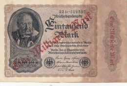 Billets - B1113  Allemagne  - Billet 100 000  (repiqué  1Milliarde ) 1922 ( Type, Nature, Valeur, état... Voir  2scans) - 100000 Mark