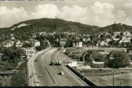 Weinheim Bergstraße PKW VW Brezel LKW Haltestelle Wachenburg 30.12.1958 - Weinheim