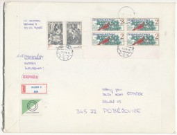 I2765 - Czechoslovakia (1989) Plzen 5 (4x 2.00 CSK - The Date Of Printing Stamps!) - Lettres & Documents