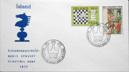 Iceland 1977  Schach Minr.      Special Cancel Cover    ( Lot 2921 ) - Cartas & Documentos