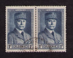 Bloc De 2 Timbres Oblitérés Algérie, Maréchal Philippe Pétain, 2 F, 1941 - Ongebruikt