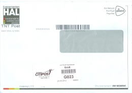 Niederlande PostNL Port Paye + Privatpost 2012 TNT-Post - Stempel + Label Citipost Nordhessen Groß Evenementenhal - Cartas & Documentos