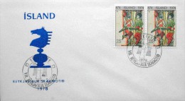 Iceland 1978   Schach    Special Cancel Cover  ( Lot 3019 ) - Cartas & Documentos