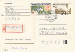 I2921 - Czechoslovakia (1983) 065 22 Mnisek Nad Popradom - Lettres & Documents