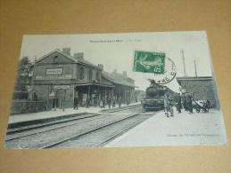 NOYELLES-SUR-MER - LA GARE - TRAIN EN GARE - "EMBRANCHEMENT POUR St-VALERY CAYEUX ET LE CROTOY" - 80 SOMME (F) - Noyelles-sur-Mer