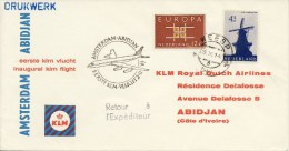 Eerste KLM Vlucht Amsterdam - Abidjan (2 November 1963) - Brieven En Documenten