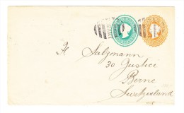 1899 - Hobart Tasmanien Ganzsache  In Die Schweiz Mit Ankunftsstempel Bern 9-XII-99 - Brieven En Documenten