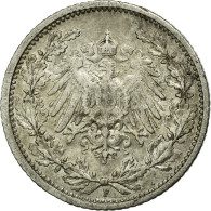 Monnaie, GERMANY - EMPIRE, 1/2 Mark, 1912, Stuttgart, TTB, Argent, KM:17 - 1/2 Mark