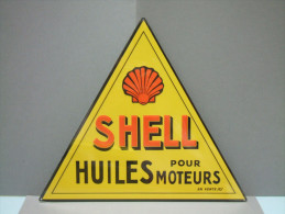 PLAQUE Publicitaire En Tôle SHELL - Placas En Aluminio (desde 1961)