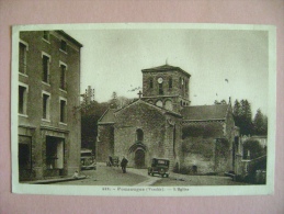 CP POUZAUGES N°412 L EGLISE - ECRITE EN 1943 - Pouzauges