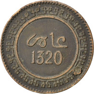 Monnaie, Maroc, 'Abd Al-Aziz, 10 Mazunas, 1902, Birmingham, TB, Bronze, KM:17.2 - Maroc